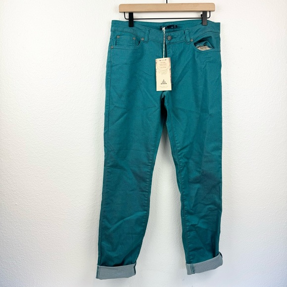 PRANA Low Rise Kara Stretch Jeans in Cool Green, Size 10, NWT! - Picture 6 of 7